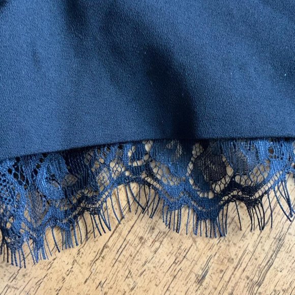 Forever 21 Black Shorts Lace Detail Tie Pockets - Picture 4 of 8